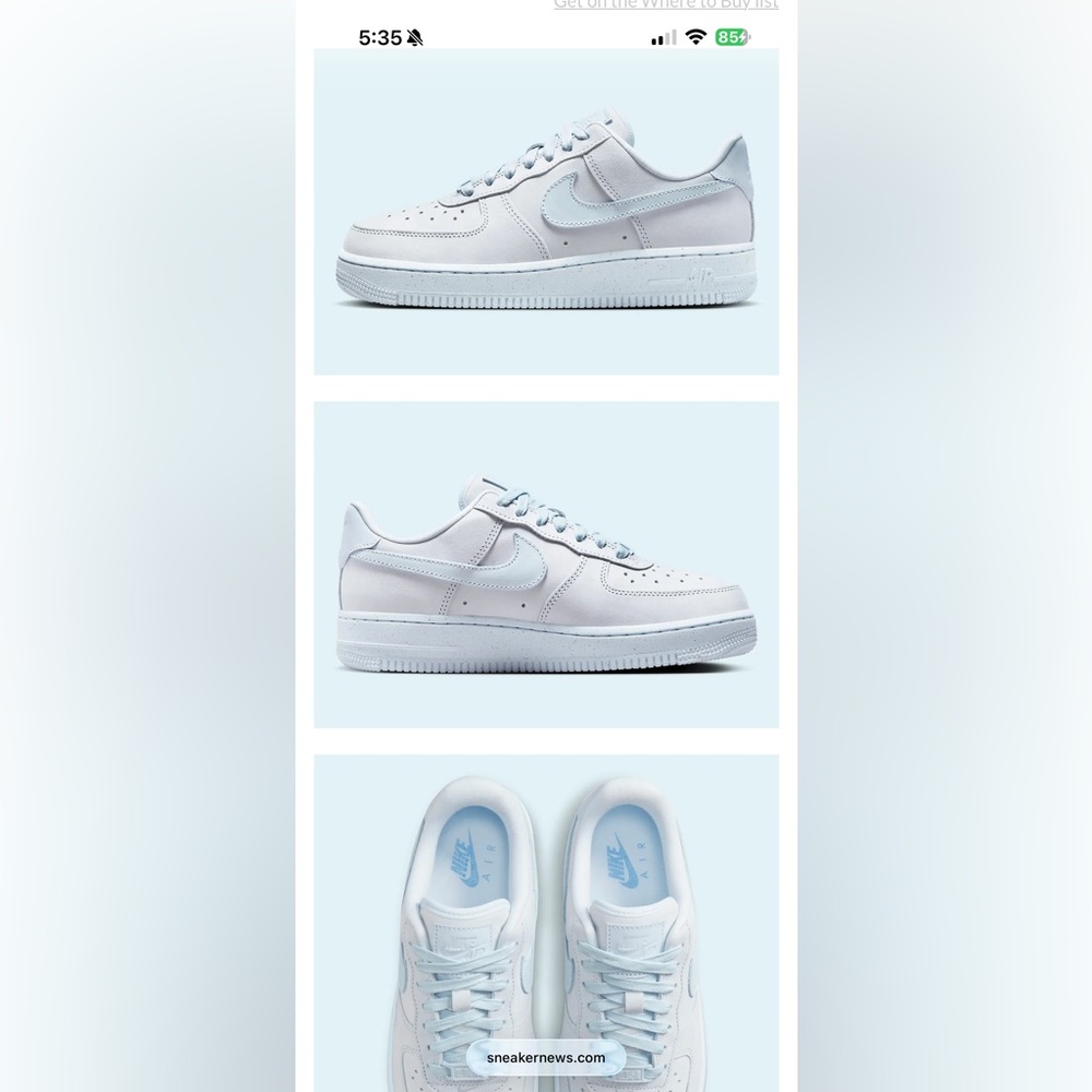 Nike Women’s Air Force 1 Low “Blue Tint”